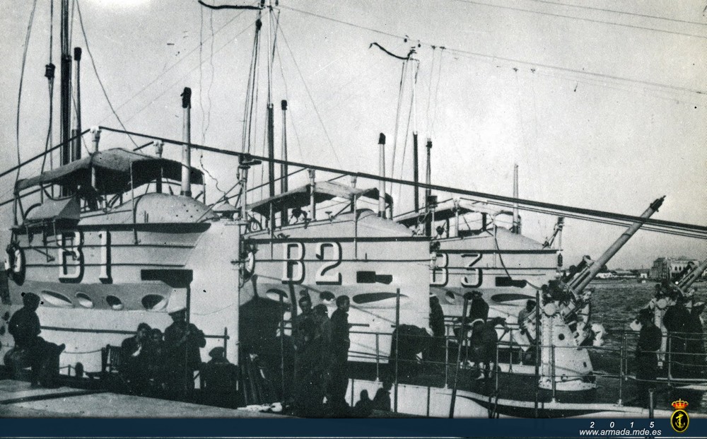 Submarinos de la clase B durante la Guerra Civil.